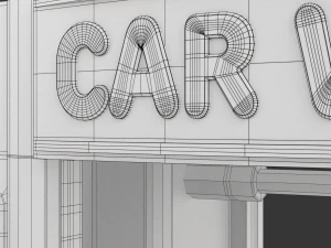 स्वचालित कार वॉशिंग मशीन 3D मॉडल