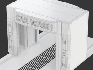 स्वचालित कार वॉशिंग मशीन 3D मॉडल
