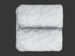 Potatoes in Red Burlap Sacks on the Pallet 3D Model