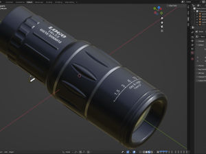 Sport Monocular Telescope Modelo 3D