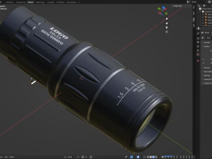 Sport Monocular Telescope 3D Model