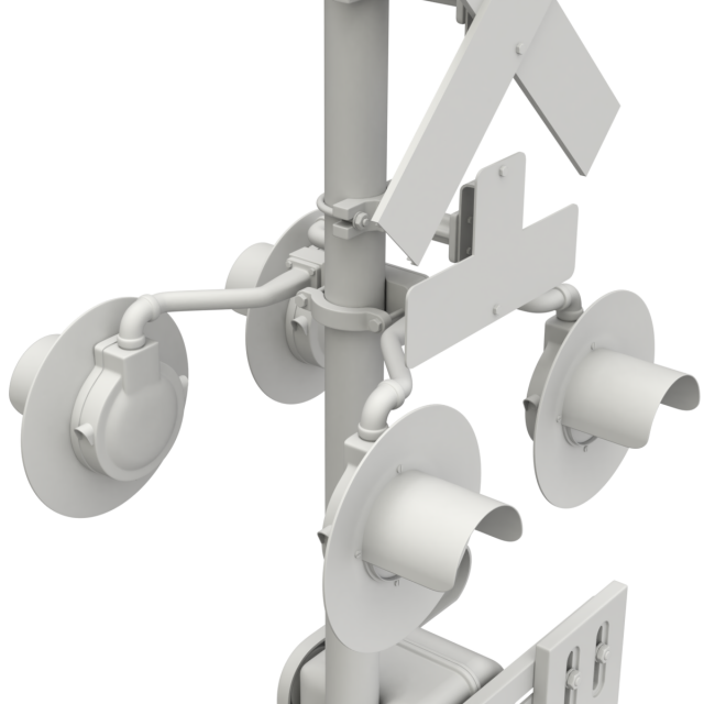 Railroad Crossing 3D Model in Train 3DExport