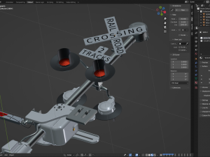Railroad Crossing Model 3D