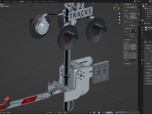 Railroad Crossing Model 3D