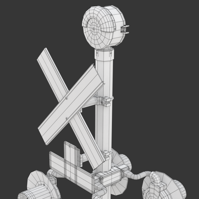 Railroad Crossing 3D Model in Train 3DExport