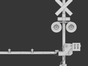 Railroad Crossing Model 3D