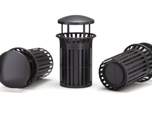 Park Trash Can Set 3D 模型