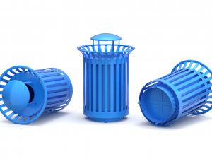 Park Trash Can Set 3D 模型