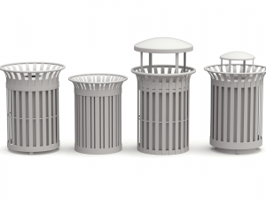 Park Trash Can Set 3D 模型