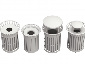 Park Trash Can Set 3D 模型
