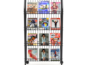 Magazine Rack with Wheels - Model 02 3D Model