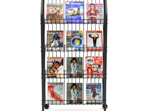 Magazine Rack with Wheels - Model 02 3D Model