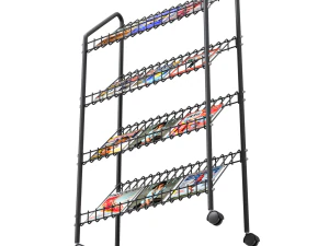 Magazine Rack with Wheels - Model 02 3D Model