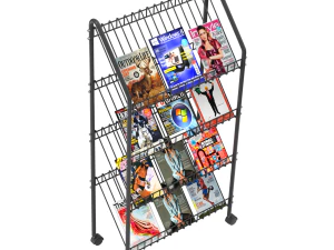 Magazine Rack with Wheels - Model 02 3D Model