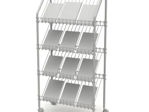 Magazine Rack with Wheels - Model 02 3D Model