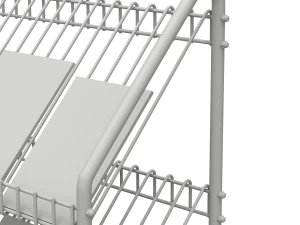 Magazine Rack with Wheels - Model 02 3D Model