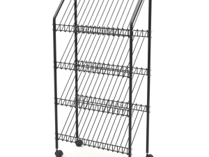 Magazine Rack with Wheels - Model 02 3D Model