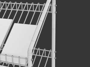Magazine Rack with Wheels - Model 02 3D Model