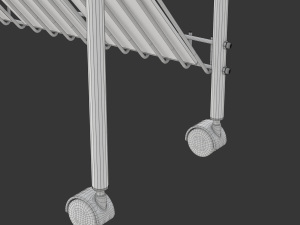 Magazine Rack with Wheels - Model 02 3D Model