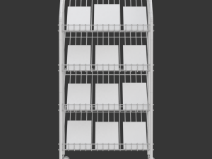 Magazine Rack with Wheels - Model 02 3D Model
