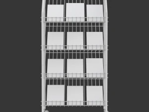 Magazine Rack with Wheels - Model 02 3D Model