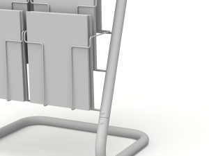 Magazine Rack with Frame Stand - Model 03 Modello 3D