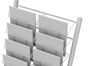 Magazine Rack with Frame Stand - Model 03 Modello 3D