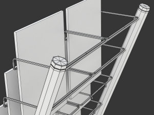 Magazine Rack with Frame Stand - Model 03 Modello 3D