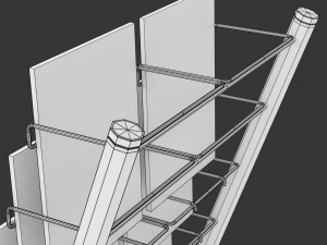 Magazine Rack with Frame Stand - Model 03 3D Model
