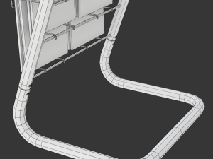Magazine Rack with Frame Stand - Model 03 Modello 3D