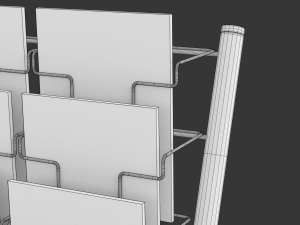 Magazine Rack with Frame Stand - Model 03 Modello 3D