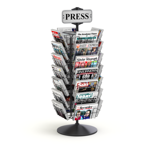 Magazine Carousel Rack - Model 04 Modelo 3D .c4d .max .obj .3ds .fbx .stl .blend 