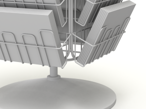 Magazine Carousel Rack - Model 04 Modelo 3D