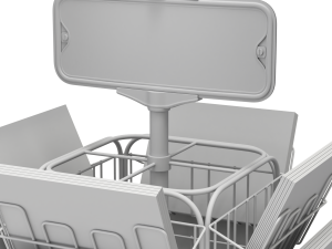 Magazine Carousel Rack - Model 04 Modelo 3D