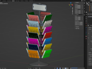Magazine Carousel Rack - Model 04 Modelo 3D