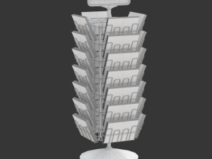 Magazine Carousel Rack - Model 04 Modelo 3D