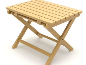 Deck Chair with Side Table 3Dモデル
