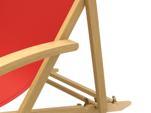 Deck Chair with Side Table 3Dモデル