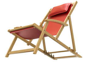 Deck Chair with Side Table 3Dモデル