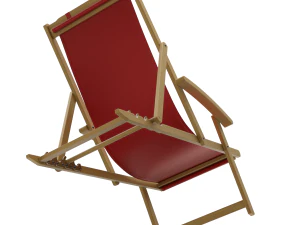 Cadeira de praia com mesa lateral Modelo 3D