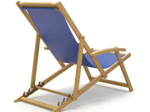 Deck Chair with Side Table 3Dモデル