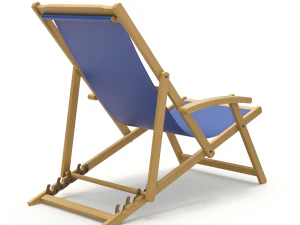 Cadeira de praia com mesa lateral Modelo 3D