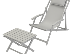 Deck Chair with Side Table 3Dモデル