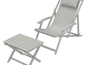 Cadeira de praia com mesa lateral Modelo 3D