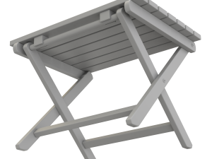 Deck Chair with Side Table 3Dモデル