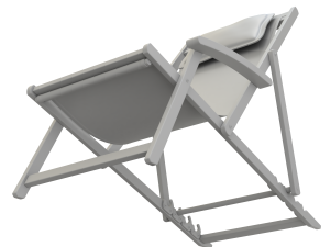 Deck Chair with Side Table 3Dモデル