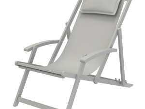 Deck Chair with Side Table 3Dモデル