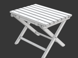 Deck Chair with Side Table 3Dモデル