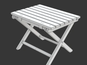 Cadeira de praia com mesa lateral Modelo 3D