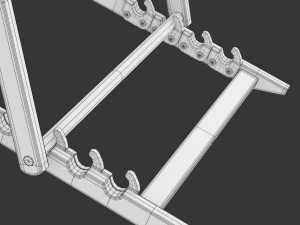 Cadeira de praia com mesa lateral Modelo 3D